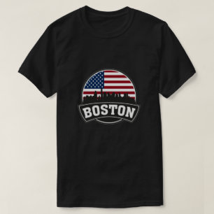 Camiseta Boston City Skyline, linha do horizonte de boston 