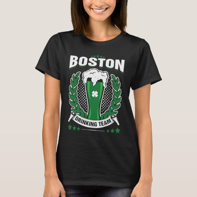Camiseta Boston Drinking Team St Patrick's Day (Frente)
