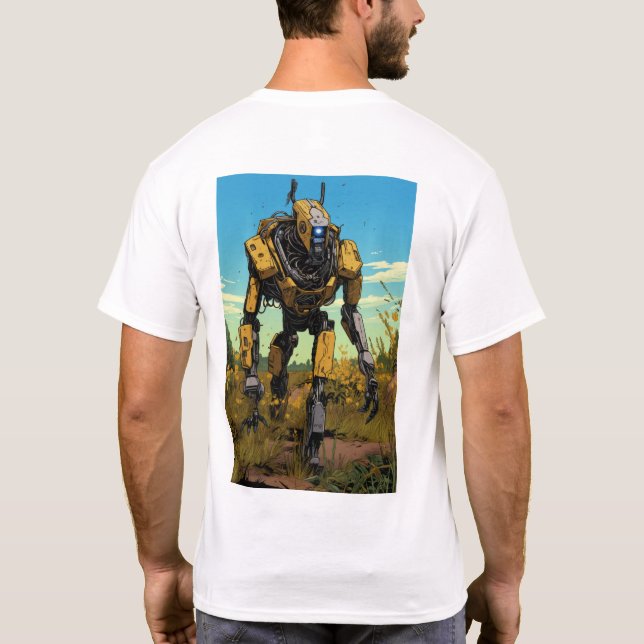 Camiseta Boston Dynamics Robot Explorar Pradaria Quente - T (Verso)