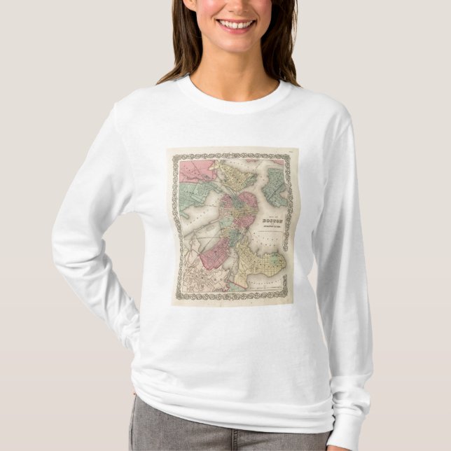 Camiseta Boston e cidades adjacentes (Frente)