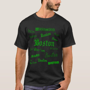 Camiseta Boston Green Fonts