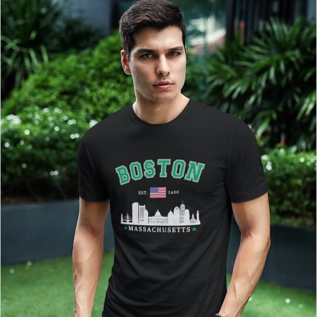 Camiseta Boston Massachusetts Est. 1630 Funny Travel (Criador carregado)