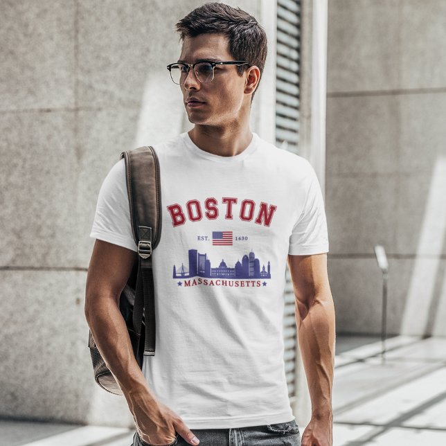 Camiseta Boston Massachusetts Est. 1630 Travel (Criador carregado)