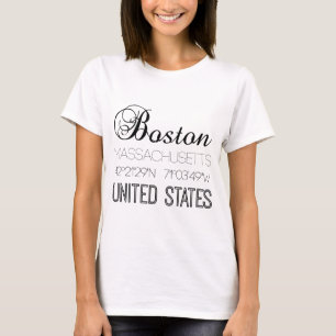 Camiseta Boston, Massachusetts, Estados Unidos elegante