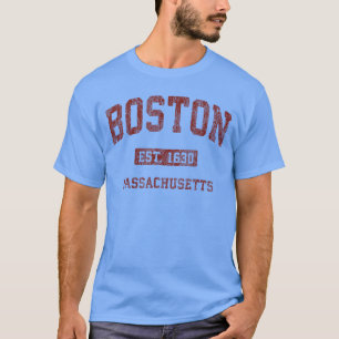 Camiseta Boston Massachusetts MA Esportes Atléticos Vintage