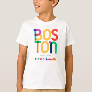 Camiseta Boston Massachusetts Meio século, Pop Art,