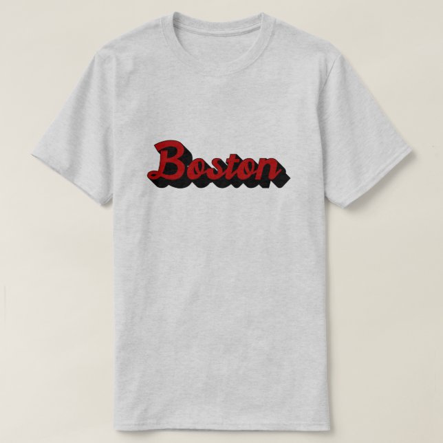 Camiseta Boston Red e Black (Frente do Design)
