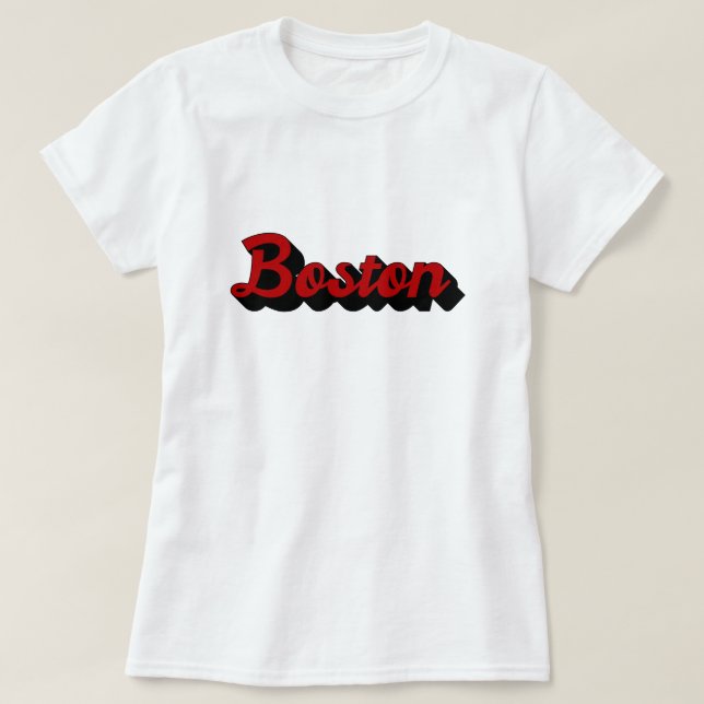 Camiseta Boston Red e Black (Frente do Design)
