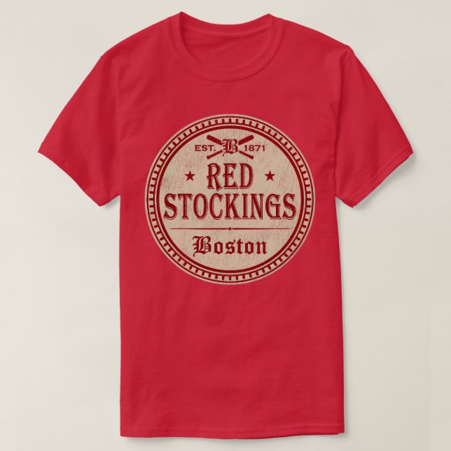 Camiseta Boston Red Stockings Vestidas (Frente do Design)