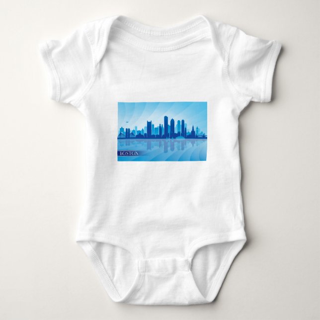 Camiseta Boston Skyline (Frente)