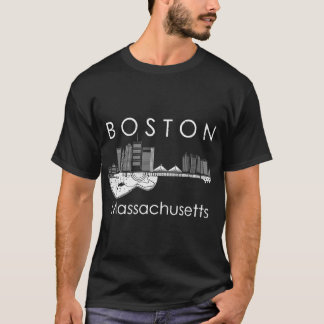 Camiseta Boston Souvenir Men Massachusetts Gift Skyline Mus