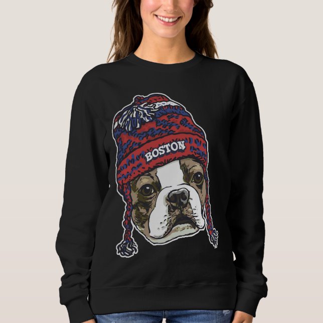 Camiseta Boston Sports Terrier Red Beanie (Frente)