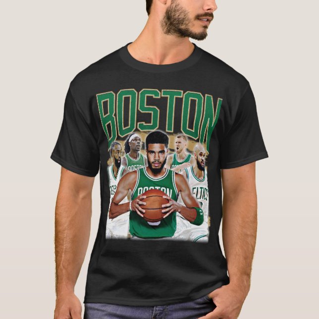 Camiseta BOSTON Tatum, Brown, Branco, Feriado, Porzingis (Frente)