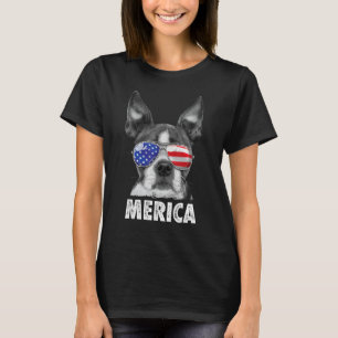 Camiseta Boston Terrier 4 de julho t shirt Merica Men Wome
