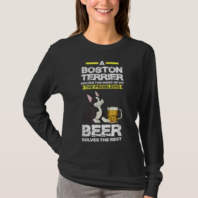 Camiseta Boston Terrier Amp Beer Boston Terrier (Frente)