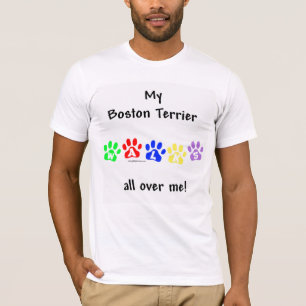 Camiseta Boston Terrier anda por cima de mim