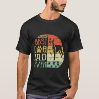 Camiseta Boston Terrier Best Dog Pai Nunca Vintage Padre Da