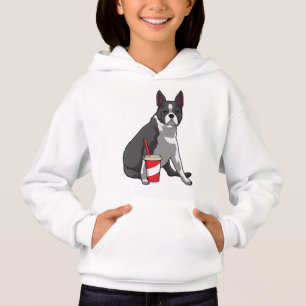 Camiseta Boston Terrier com bebida