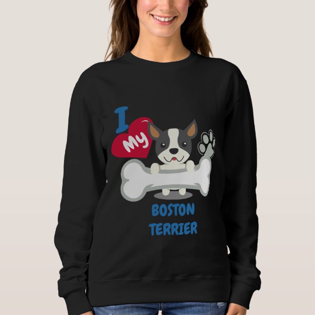 Camiseta Boston Terrier Cute Dog Idea Engraçado Cães (Frente)