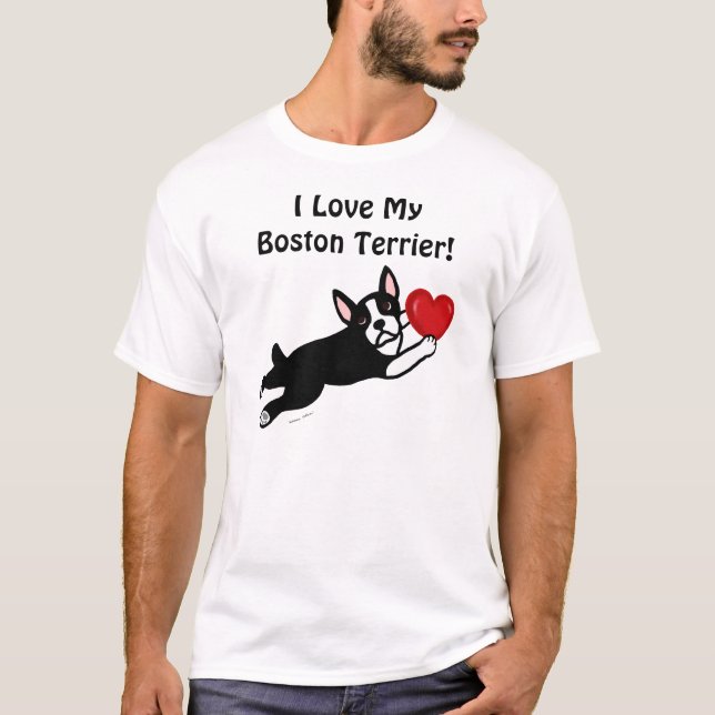 Camiseta Boston Terrier & desenhos animados vermelhos do (Frente)