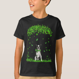 Camiseta Boston Terrier Dia de São Patrício sobre Shamroc i