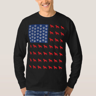 Camiseta Boston terrier dog American flag 4 de julho
