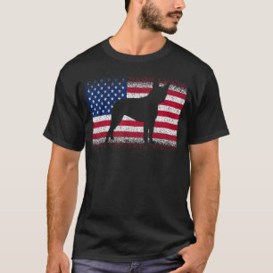 Camiseta Boston Terrier Dog & American Flag Patriótico julh