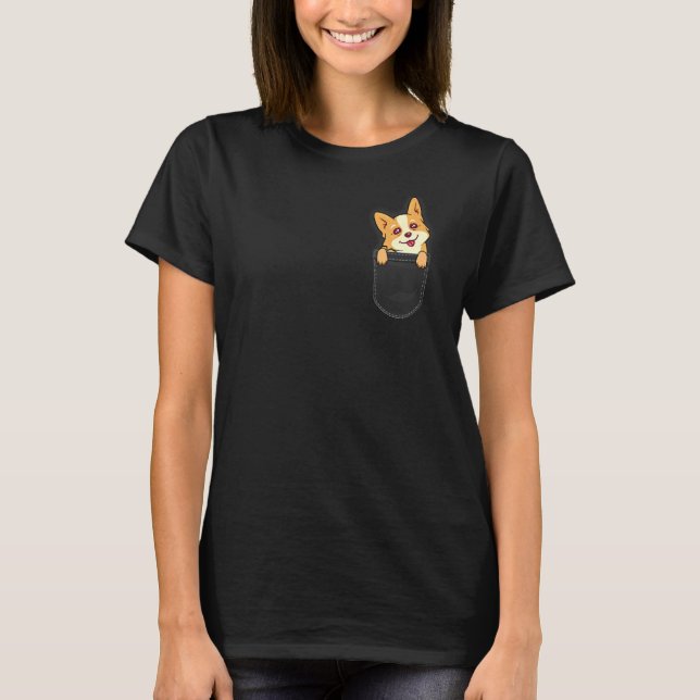 Camiseta Boston Terrier Dog Lover Engraçada Pocket Dog Pup (Frente)