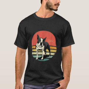 Camiseta Boston Terrier Dog Lover Retro Vintage 70s Pet Cac