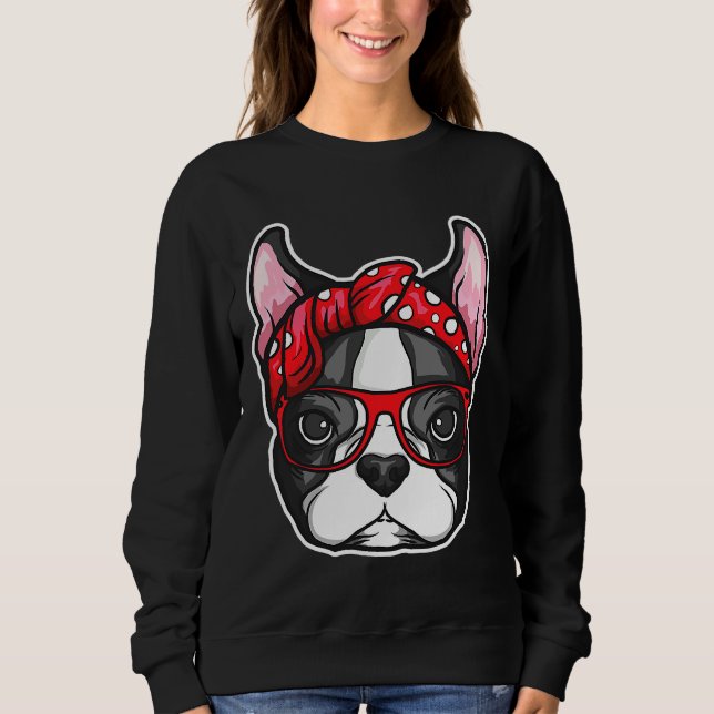 Camiseta Boston Terrier Dog Pet Mãe (Frente)