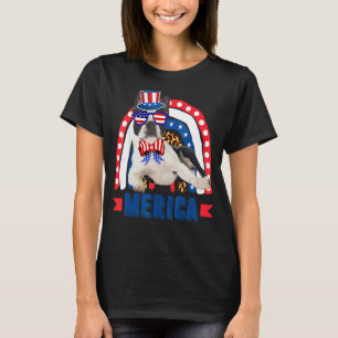 Camiseta Boston Terrier Dog Rainbow Leopardo Merica Flag 4º
