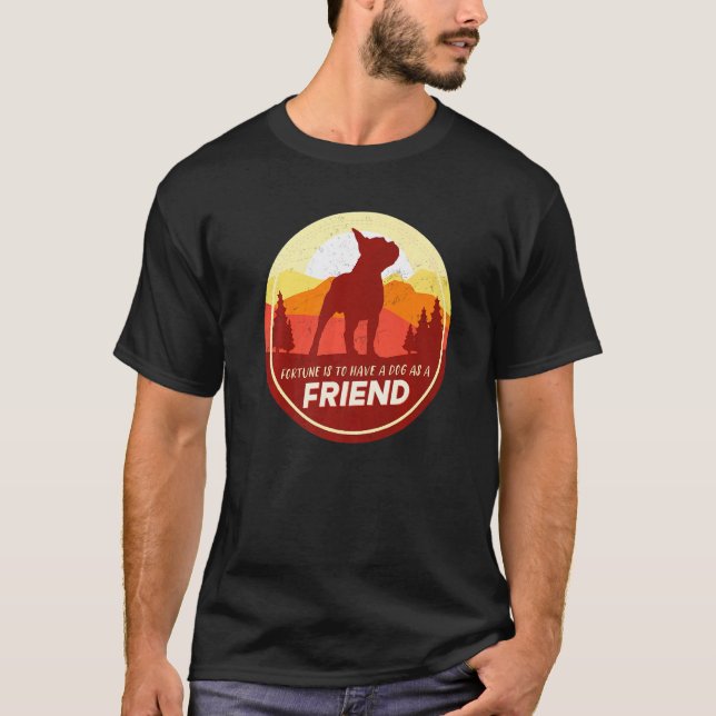 Camiseta Boston Terrier Dog Retro 45 (Frente)