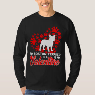 Camiseta Boston Terrier Dog Valentine  For Mom Dad