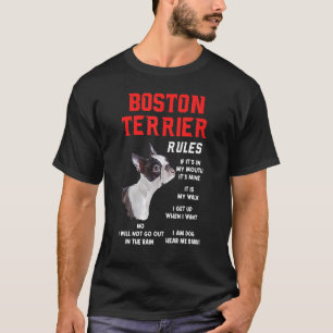 Camiseta Boston Terrier domina o dono do cachorro Pet I M D