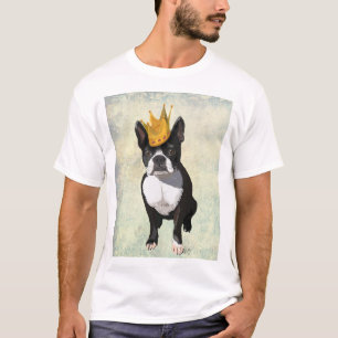 Camiseta Boston Terrier e Crown