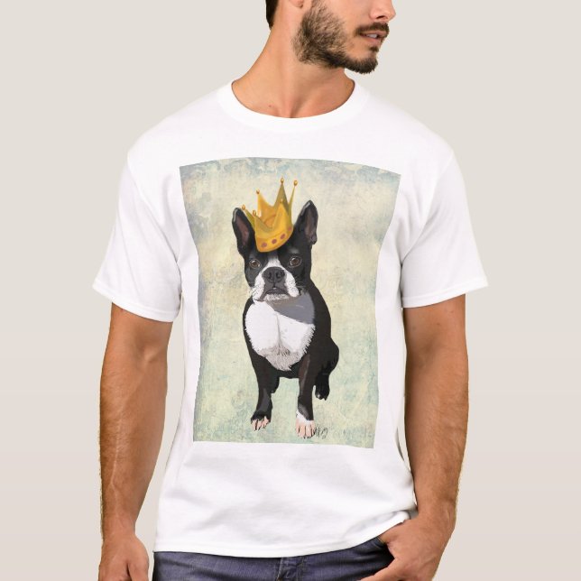 Camiseta Boston Terrier e Crown (Frente)