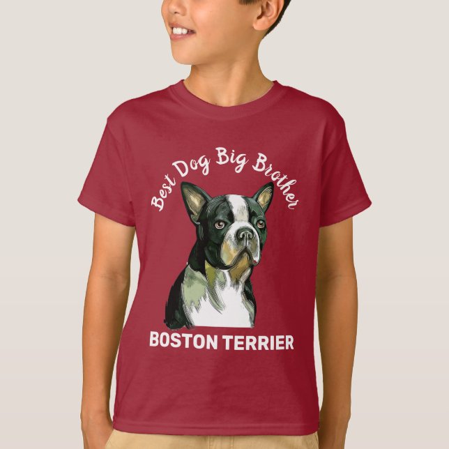 Camiseta Boston Terrier é o melhor irmão mais velho que nun (Frente)
