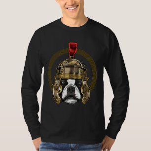 Camiseta Boston Terrier em Roman Helmet Centurion Legionnai