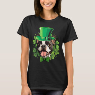 Camiseta Boston Terrier engraçado do Dia de São Patrício
