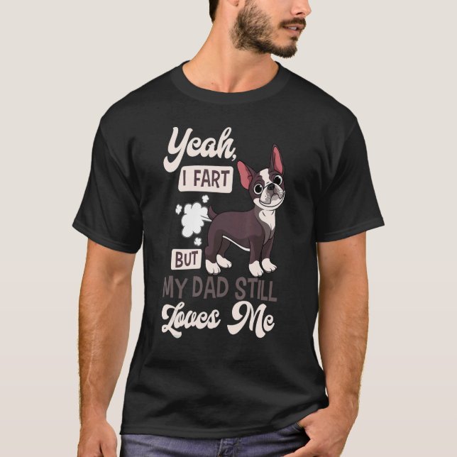 Camiseta Boston Terrier Fart American Gentleman Non Sportin (Frente)