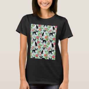 Camiseta Boston Terrier Florals Tropical Havaiana Impressã