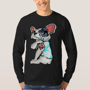 Camiseta Boston Terrier I Love Mãe Tattoo