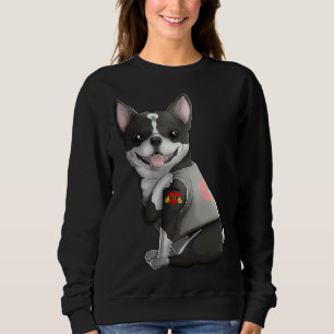 Camiseta Boston Terrier I Love Mamãe Tatuagem Cachorro Dia