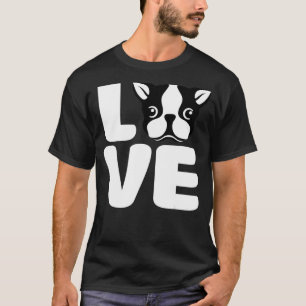Camiseta Boston Terrier I Love My Bostie Dog