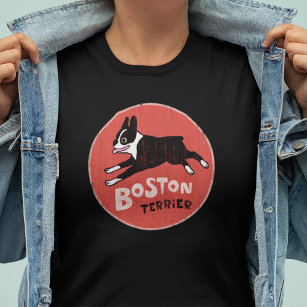Camiseta Boston Terrier Legal Estilo de Vintagem Diversão P