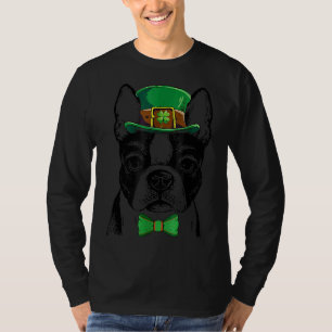 Camiseta Boston Terrier Leprechaun Rua Patrick Day Irish