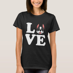 Camiseta Boston Terrier Love Dog Roupa