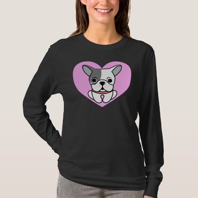 Camiseta Boston Terrier Love Heart (Frente)