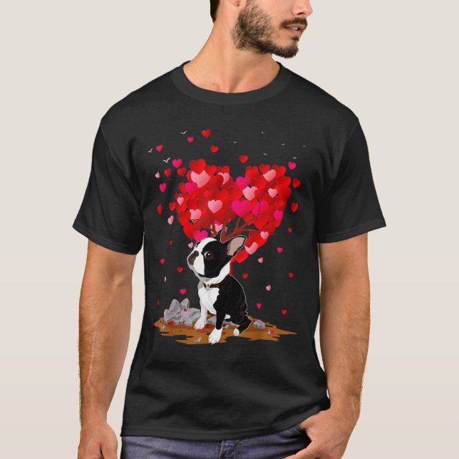 Camiseta Boston Terrier Lover Heart Shape Boston Terrier Va (Frente)