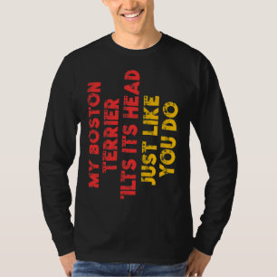 Camiseta Boston Terrier Mãe Pai Proprietário De Cachorro En